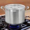 imageNutriChef 14 Quart Stock Pot with Lid  Heavy Duty Stainless Steel Induction Ready Ergonomic Handles
