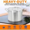 imageNutriChef 14 Quart Stock Pot with Lid  Heavy Duty Stainless Steel Induction Ready Ergonomic Handles