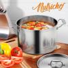 imageNutriChef 20 Quart HeavyDuty Stockpot with Stainless Lid  Large Pot for Induction Gas ampamp Electric Cooktops Perfect for Soups ampamp Stews12 Quarts