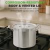 imageNutriChef 20 Quart HeavyDuty Stockpot with Stainless Lid  Large Pot for Induction Gas ampamp Electric Cooktops Perfect for Soups ampamp Stews12 Quarts