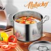 imageNutriChef 20 Quart HeavyDuty Stockpot with Stainless Lid  Large Pot for Induction Gas ampamp Electric Cooktops Perfect for Soups ampamp Stews8 Quarts