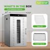imageNutriChef 30 Layer ampamp 3 Chamber Commercial Food Dehydrator Machine  Stainless Steel Trays Digital Timer and Temperature Control Ideal for Jerky Meat Fruit Pet Treats Vegetables and HerbsStainless Steel