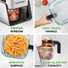 imageNutriChef 4 QT Air Fryer ampamp Grill  71 Preset Cook Modes  Transparent Fry Bowl for Best Cooking Results  Cook Shrimp Steak Fries Wings ampamp More  4 QT Glass Air Fryer ampamp 12 QT Grill  BlackWHITE