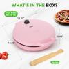 imageNutriChef Countertop Pizza Maker  1500W NonStick Electric Pizza Cooker  Make 12quot Personal Pizzas Eggs Toast Quesadillas ampamp More  CoolTouch Handles ampamp Space Saving  Temp Range 175400F  Pink