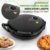 imageNutriChef Countertop Pizza Maker  1500W NonStick Electric Pizza Cooker  Make 12quot Personal Pizzas Eggs Toast Quesadillas ampamp More  CoolTouch Handles ampamp Space Saving  Temp Range 175400F  Black