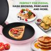 imageNutriChef Countertop Pizza Maker  1500W NonStick Electric Pizza Cooker  Make 12quot Personal Pizzas Eggs Toast Quesadillas ampamp More  CoolTouch Handles ampamp Space Saving  Temp Range 175400F  Pink
