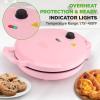 imageNutriChef Countertop Pizza Maker  1500W NonStick Electric Pizza Cooker  Make 12quot Personal Pizzas Eggs Toast Quesadillas ampamp More  CoolTouch Handles ampamp Space Saving  Temp Range 175400F  Pink