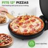 imageNutriChef Countertop Pizza Maker  1500W NonStick Electric Pizza Cooker  Make 12quot Personal Pizzas Eggs Toast Quesadillas ampamp More  CoolTouch Handles ampamp Space Saving  Temp Range 175400F  Black