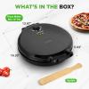 imageNutriChef Countertop Pizza Maker  1500W NonStick Electric Pizza Cooker  Make 12quot Personal Pizzas Eggs Toast Quesadillas ampamp More  CoolTouch Handles ampamp Space Saving  Temp Range 175400F  Black