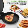 imageNutriChef Countertop Pizza Maker  1500W NonStick Electric Pizza Cooker  Make 12quot Personal Pizzas Eggs Toast Quesadillas ampamp More  CoolTouch Handles ampamp Space Saving  Temp Range 175400F  Black