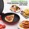 imageNutriChef Countertop Pizza Maker  1500W NonStick Electric Pizza Cooker  Make 12quot Personal Pizzas Eggs Toast ampamp More  CoolTouch Handles Compact ampamp SpaceSaving  Temp Range 175400F  Red