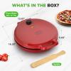 imageNutriChef Countertop Pizza Maker  1500W NonStick Electric Pizza Cooker  Make 12quot Personal Pizzas Eggs Toast ampamp More  CoolTouch Handles Compact ampamp SpaceSaving  Temp Range 175400F  Red