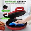 imageNutriChef Countertop Pizza Maker  1500W NonStick Electric Pizza Cooker  Make 12quot Personal Pizzas Eggs Toast ampamp More  CoolTouch Handles Compact ampamp SpaceSaving  Temp Range 175400F  Red