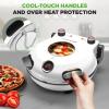 imageNutriChef Electric Pizza Oven  1200W Countertop Pizza Maker with Temperature Control ampamp Thermometer  Viewing Window for Precise Cooking  Heats up to 800F  Easy to Clean NonStick Coating  WhiteWhite