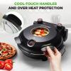imageNutriChef Electric Pizza Oven  1200W Countertop Pizza Maker with Temperature Control ampamp Thermometer  Viewing Window for Precise Cooking  Heats up to 800F  Easy to Clean NonStick Coating  WhiteBlack