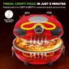 imageNutriChef Electric Pizza Oven  1200W Countertop Pizza Maker with Temperature Control ampamp Thermometer  Viewing Window for Precise Cooking  Heats up to 800F  Easy to Clean NonStick Coating  WhiteRed
