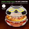 imageNutriChef Electric Pizza Oven  1200W Countertop Pizza Maker with Temperature Control ampamp Thermometer  Viewing Window for Precise Cooking  Heats up to 800F  Easy to Clean NonStick Coating  WhiteWhite