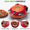 imageNutriChef Electric Pizza Oven  1200W Countertop Pizza Maker with Temperature Control ampamp Thermometer  Viewing Window for Precise Cooking  Heats up to 800F  Easy to Clean NonStick Coating  WhiteRed