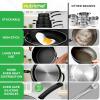 imageNutriChef Space Saver 17Piece Nonstick Cookware Set  Brown Pots and Pans with Stackable Design Foldable Handles Induction ReadyBlack