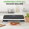 imageNutriChef Vacuum Sealer Bags for Food 8 x 50 ampamp 11quot x 50 2 Rolls 100 Total  Works with All Sealers BPAFree HeavyDuty MultiLayered  Freezer Microwave ampamp Sous Vide Safe