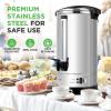 imageNutriChef Water Boiler and Hot Water Dispenser 13L Electric Beverage Dispenser with Safety Lock Lid NonDrip Tap Warm Function Food Grade Stainless Steel Home and Commercial Use 20x11x11 in201 Quarts