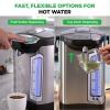 imageNutriChef Water Boiler and Hot Water Dispenser 13L Electric Beverage Dispenser with Safety Lock Lid NonDrip Tap Warm Function Food Grade Stainless Steel Home and Commercial Use 20x11x11 in53 Quarts
