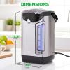imageNutriChef Water Boiler and Hot Water Dispenser 13L Electric Beverage Dispenser with Safety Lock Lid NonDrip Tap Warm Function Food Grade Stainless Steel Home and Commercial Use 20x11x11 in53 Quarts