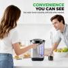 imageNutriChef Water Boiler and Hot Water Dispenser 13L Electric Beverage Dispenser with Safety Lock Lid NonDrip Tap Warm Function Food Grade Stainless Steel Home and Commercial Use 20x11x11 in42 Quarts
