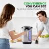 imageNutriChef Water Boiler and Hot Water Dispenser 13L Electric Beverage Dispenser with Safety Lock Lid NonDrip Tap Warm Function Food Grade Stainless Steel Home and Commercial Use 20x11x11 in53 Quarts