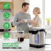 imageNutriChef Water Boiler and Hot Water Dispenser 13L Electric Beverage Dispenser with Safety Lock Lid NonDrip Tap Warm Function Food Grade Stainless Steel Home and Commercial Use 20x11x11 in32 Quarts