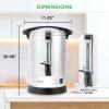 imageNutriChef Water Boiler and Hot Water Dispenser 13L Electric Beverage Dispenser with Safety Lock Lid NonDrip Tap Warm Function Food Grade Stainless Steel Home and Commercial Use 20x11x11 in137 Quarts