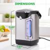 imageNutriChef Water Boiler and Hot Water Dispenser 13L Electric Beverage Dispenser with Safety Lock Lid NonDrip Tap Warm Function Food Grade Stainless Steel Home and Commercial Use 20x11x11 in42 Quarts