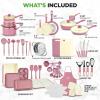 imageNutrichef 54Piece Marble NonStick Cookware and Bakeware Set Professional Home Kitchen Collection with MultiSized Pots Pans and HeatResistant ToolsBlush Pink