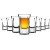 imageNutriChef 8Pack Clear Shot Glasses  Heavy Stable Base with Thick Glass  For Hot ampamp Cold Drinks Whiskey Vodka Tequila Cordial Spirits Liquors ampamp Espressos  Small Bulk 1 Ounce Shotglass8 Piece