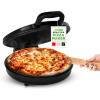 imageNutriChef Countertop Pizza Maker  1500W NonStick Electric Pizza Cooker  Make 12quot Personal Pizzas Eggs Toast Quesadillas ampamp More  CoolTouch Handles ampamp Space Saving  Temp Range 175400F  Black
