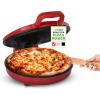 imageNutriChef Countertop Pizza Maker  1500W NonStick Electric Pizza Cooker  Make 12quot Personal Pizzas Eggs Toast ampamp More  CoolTouch Handles Compact ampamp SpaceSaving  Temp Range 175400F  Red