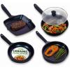 imageNutriChef NonStick Frying Pans  5Piece Skillet Set with Ceramic Coating Wok Grill Fry ampamp Fish Pans  Compatible with All Cooktops Including Induction  CoolTouch Handles EasyClean