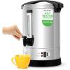 imageNutriChef Water Boiler and Hot Water Dispenser 13L Electric Beverage Dispenser with Safety Lock Lid NonDrip Tap Warm Function Food Grade Stainless Steel Home and Commercial Use 20x11x11 in137 Quarts