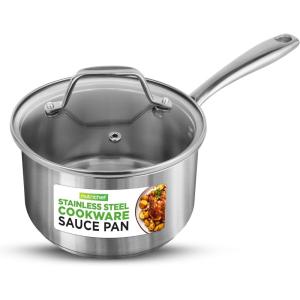 imageNutriChef 19Quart Stainless Steel Stockpot  188 Food Grade HeavyDuty InductionCompatible Pot with SeeThrough Lid Ideal for Stews Broths Simmering ampamp Soups Dishwasher Safe  NCSP202 Quarts