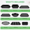 imageNutriChef 10Piece Oven Baking Pans Set  Deluxe Carbon Steel Bakeware Set with Nonstick Gray Coating Inside and Out Dishwasher Safe ampamp PFOA PFOS PTFE FreeBlack