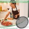 imageNutriChef 128 Inch Nonstick Pizza Pan for Oven  Carbon Steel Pizza Baking Tray with Airflow Holes  Premium Bakeware for Fresh ampamp Frozen Pizza Dishwasher Safe  Gray1 Pack