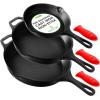 imageNutriChef 12Inch Cast Iron Skillet wLid  PreSeasoned Oven Safe Nonstick CoolTouch Silicone Handle For All Cooktops  NCCI12Black