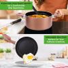 imageNutriChef 13 Pcs Nonstick Kitchen Cookware PFOAPFOSFree Heat Resistant Kitchenware Set wSaucepan Frying Pans Cooking Pots Casserole Lids ampamp Utensils Brown NCCWA13BRBrown