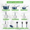 imageNutriChef 14Piece Pots and Pans Set Non Stick  Induction Cookware Set PFASFree Nonstick Cookware for All Cooktops Includes Kitchen UtensilsBlue