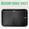 imageNutriChef 15 Non Stick Cookie Sheet Medium Black Commercial Grade Restaurant Quality Carbon Metal Bakeware Compatible with Model NCZK3B