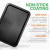 imageNutriChef 17 Inch Black Nonstick Large Cookie Sheet Thick ampamp Durable Carbon Steel Baking Pan with Nontoxic Coating  Easy Clean Wrap Resistance ampamp Oven Safe