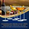 imageNutriChef 2 Sets of Crystal Martini GlassUltra ClearElegant Crystal Clear Wine Glass Pair100 Hand BlownDishwasher SafeGreat For DinnerPartiesWeddingAnd ELEGANT Occasions6 pack