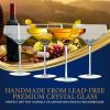 imageNutriChef 2 Sets of Crystal Martini GlassUltra ClearElegant Crystal Clear Wine Glass Pair100 Hand BlownDishwasher SafeGreat For DinnerPartiesWeddingAnd ELEGANT Occasions4 pack