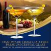 imageNutriChef 2 Sets of Crystal Martini GlassUltra ClearElegant Crystal Clear Wine Glass Pair100 Hand BlownDishwasher SafeGreat For DinnerPartiesWeddingAnd ELEGANT Occasions2 pack