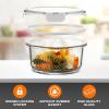 imageNutriChef 24pcs Glass Food Storage Containers 12 Stackable Heavy Duty Meal Prep Containers w 12 Airtight Lids Microwave Freezer ampamp Dishwasher Safe for Food Snacks Fruit ampamp More BlueWhite